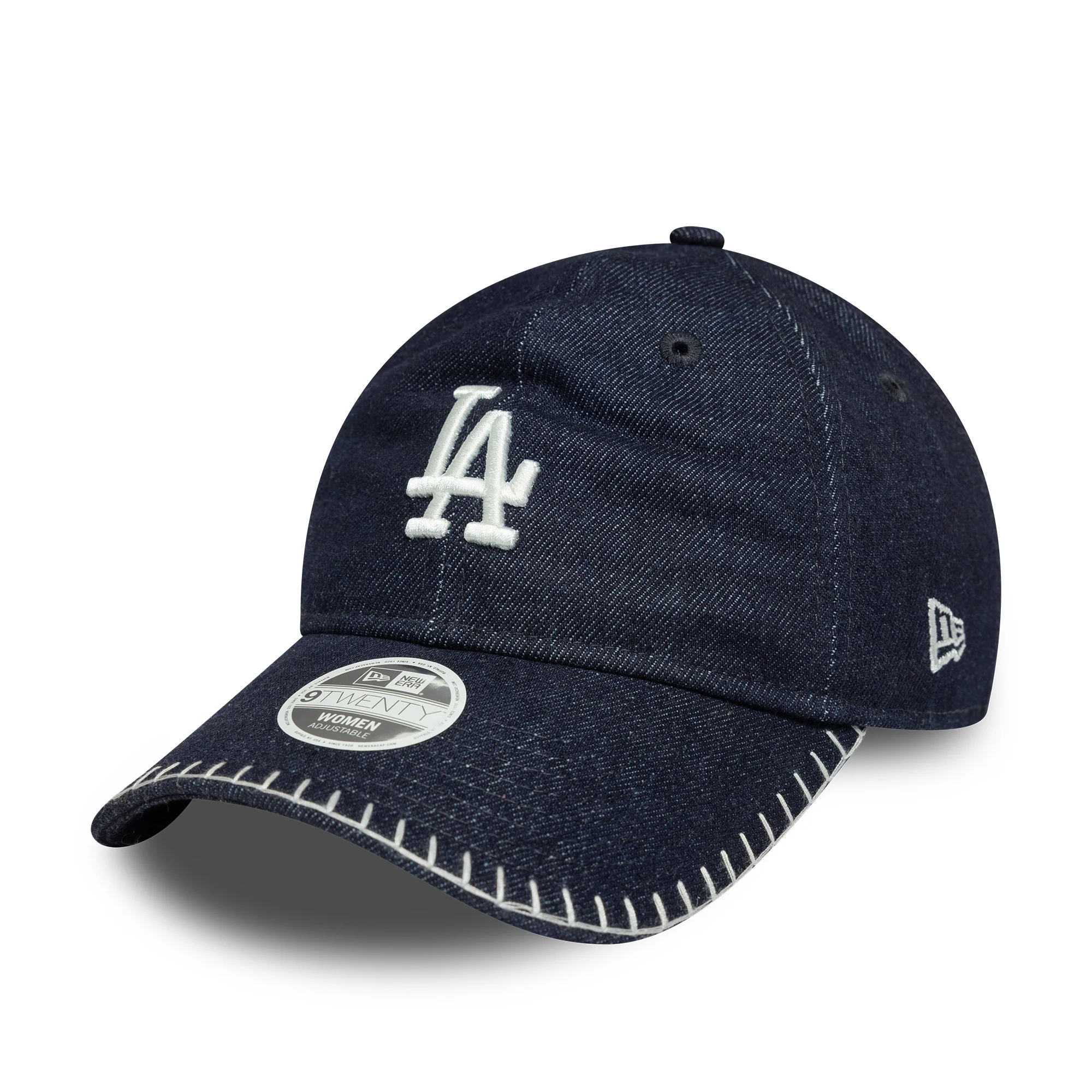 LA Dodgers Womens MLB Denim Stitch Navy 9TWENTY Cap - Image 5